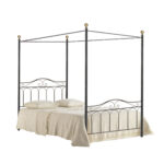Cama de forja dosel Africa-Rosa