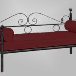 Cama Diván de forja Diana II con respaldo