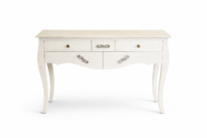 Consola de madera blanca con cajones – Estilo clásico